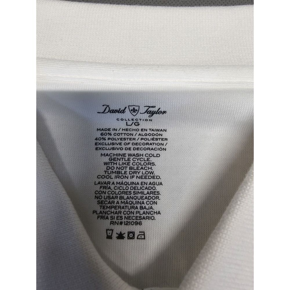 Davind Taylor Collection Checkered Pattern Polo Size Large - Picture 2 of 6